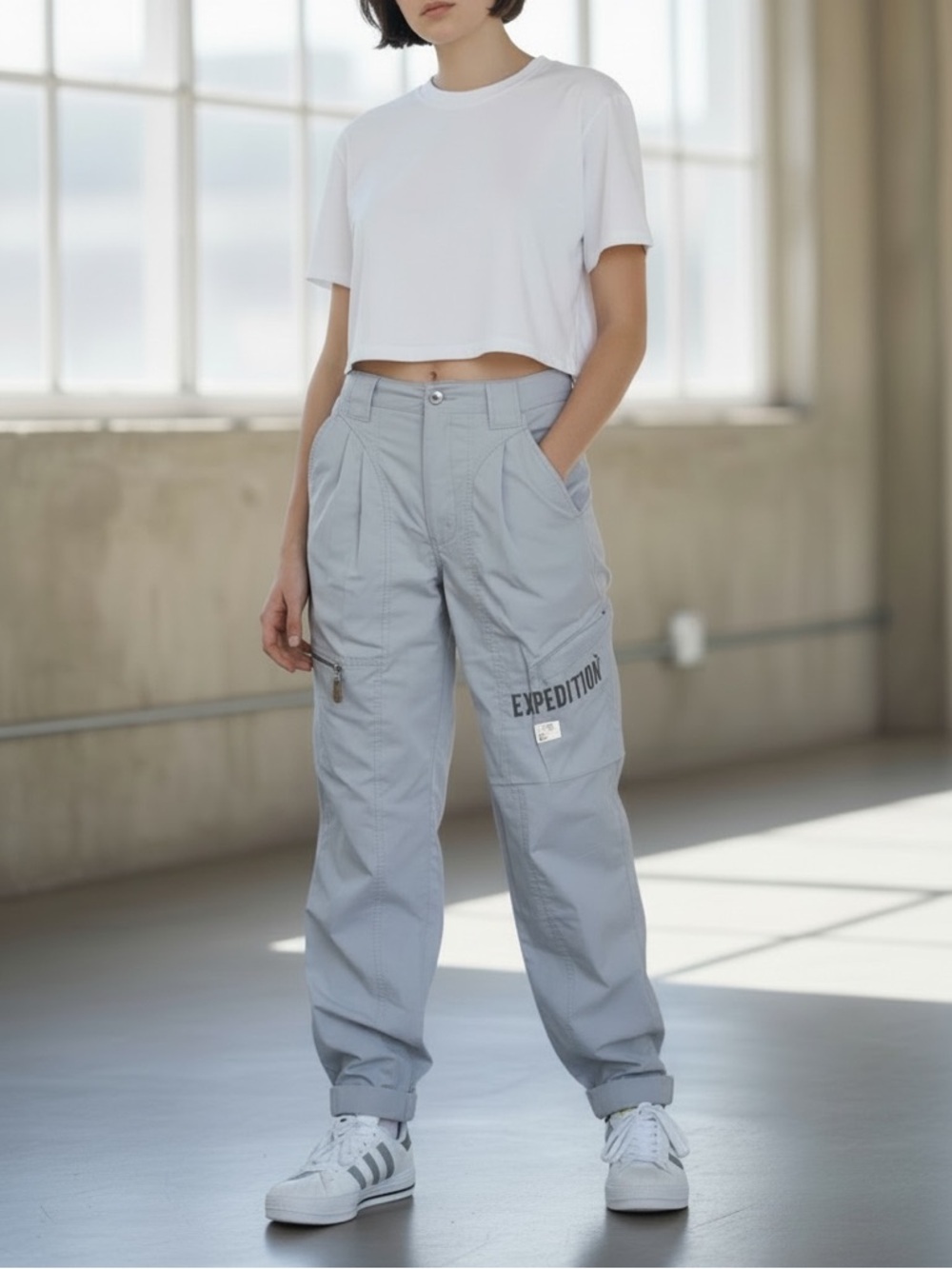 Vintage Deadstock Expedition Cotler Cargo Pants Gray Unisex M Gorpcore